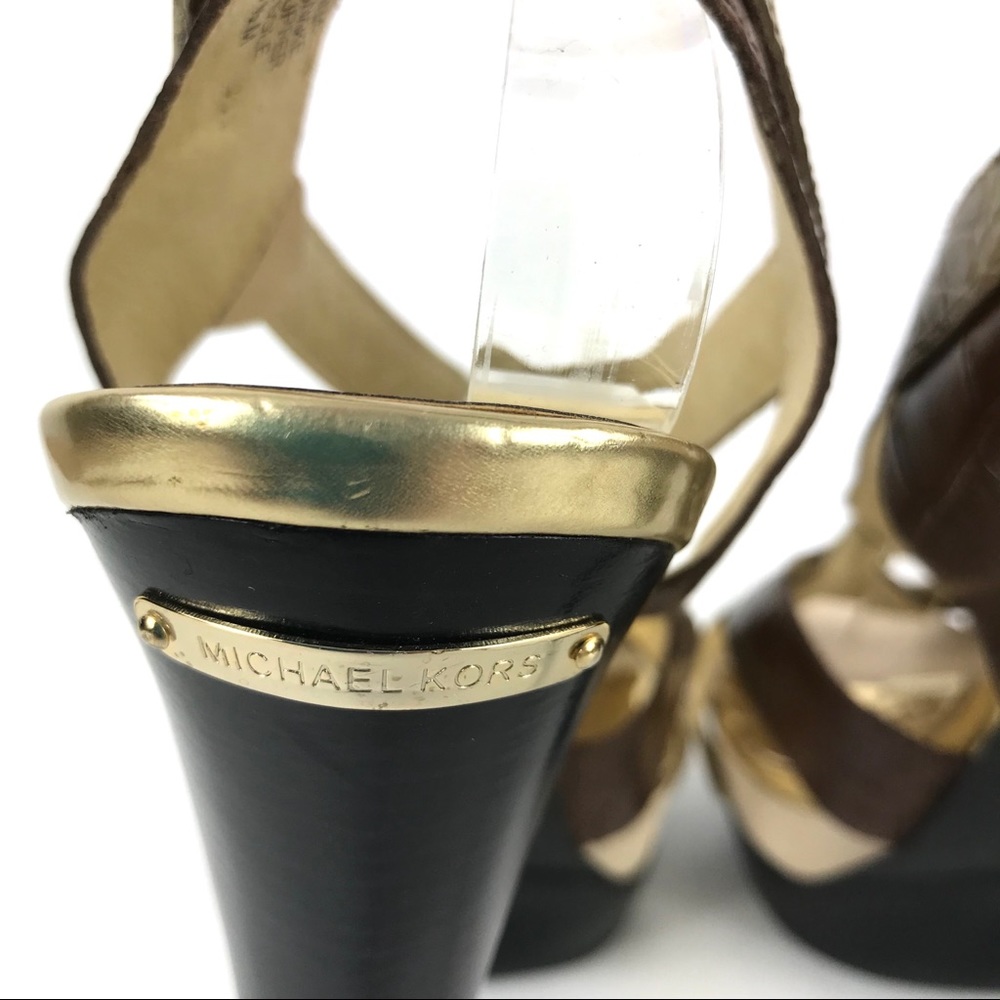 Michael Kors Niki Genuine Snakeskin Strappy Heels - Picture 6 of 8